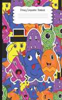 Primary Composition Notebook: Friendly Monsters Story Writing and Drawing Book for Grades K-2