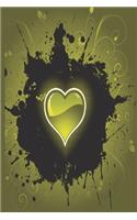 Heart in the dark yellow