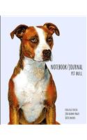 Notebook/Journal - Pit Bull: College Ruled - 200 Blank Pages - 8x10 Inches