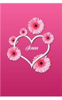 Joann: Personalized Name 6 X 9 Inch Matte Softcover Paperback Notebook Journal with 120 Blank Lined Pages Gift for Girls Teens Women