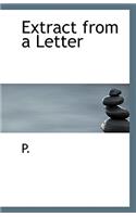 Extract from a Letter