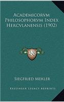 Academicorvm Philosophorvm Index Hercvlanensis (1902)