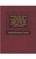 Records of the Family of Cassels and Connexions [Ed. by R. Cassels. With] 1980 Suppl., by D.K. and F.K. Cassels