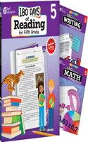 180 Days(tm) Reading, Writing and Math for Grade 5: 3-Book Set