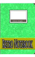 Retro Notebook Green, Notebook, 7 X 10 Inch 100 Sheet: Retro Old School Like book from Anterion Graphic
