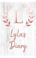 Lyla's Diary: Personalized Diary for Lyla / Journal / Notebook - L Monogram Initial & Name - Great Christmas or Birthday Gift