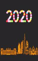 2020: January 1st - December 31st 2020 - Weekly and Monthly Planner - Organizer Schedule Journal for 2020 - Berlin Germany Skyline Neon Lights