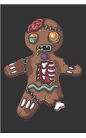 2020 Week To View Dated Planner Diary: 6x9 Inches Paperback Zombie Gingerbread Man Cookie Xmas Baker