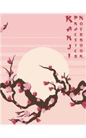 Kanji Practice Notebook: Kanji Practice Paper with Cornell Notes: Japanese Writing Paper Pink Cherry Blossom