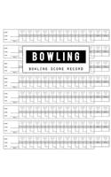 Bowling Score Record: Bowling Game Record Book, Bowler Score Keeper, strikes and spares that you and your bowling companions roll, White Cover, 100 Pages
