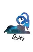Aries: Grimoire Spell Casting Journal Blue Midnight Sky