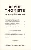 Revue Thomiste - 4/2004