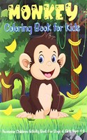 Monkey Coloring Book for Kids