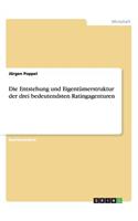 Entstehung und Eigentümerstruktur der drei bedeutendsten Ratingagenturen