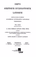 Lactantius - de Mortibus Perscutorum: (27/2 Corpus Scriptorum Ecclesiasticorum Latinorum)