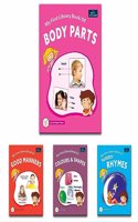 My First Library Books - Set of 4 Books - Colors & Shapes, Body Parts, Good Manners, and Nursery Rhymes For Kids