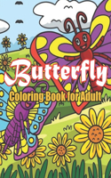 Butterfly coloring book for adult