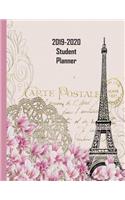 2019-2020: Vintage Parisien Student Academic year planner, weekly and monthly view planner, organizer and diary. Great start of school year gift.