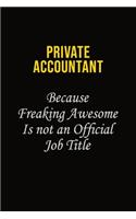 Private Accountant Because Freaking Awesome Is Not An Official Job Title