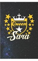 Queen Sara: First Name Funny Sayings Personalized Customized Names Women Girl Mother's day Gift Notebook Journal
