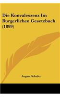 Die Konvaleszenz Im Burgerlichen Gesetzbuch (1899)