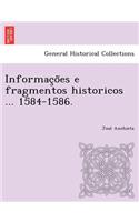 Informac O Es E Fragmentos Historicos ... 1584-1586.