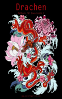 Drachenmalbuch für Erwachsene 2: (2 Drachen)
