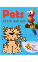 Pets Kids Coloring Book +Fun Facts about Pets, Their Secret Life & Superpowers