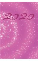 Grand Fantasy Designs: 2020 Kalligrafie pink rosa Glitzer - ewiger Kalender 15,24 x 22,86