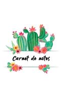 Carnet de Notes: Cahier Ligné avec Cactus en couverture, Bloc-note, Journal 130 pages, Agenda Dimensions 15,2cm x 22,8cm