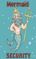 Mermaid security: Cute Notebook for Girls Teens Kids Journal College Ruled Blank Lined (8.5 x 11") Large nootbook School Diary Softback Cover Mermaid Lover Gifts