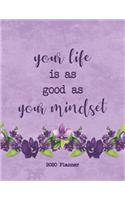 Your Life Is As Good As Your Mindset 2020 Planner