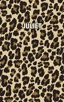 Juliet: Personalized Notebook - Leopard Print (Animal Pattern). Blank College Ruled (Lined) Journal for Notes, Journaling, Diary Writing. Wildlife Theme Des