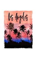 Los Angeles: California Christmas Notebook With Lined Wide Ruled Paper For Taking Notes. Stylish Tropical Travel Journal Diary 8.5 x 11 Inch Soft Cover. For Home