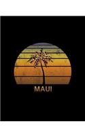 Maui: Christmas Journal Notebook With Retro Hawaiian Sunset. Complete Shopping Organizer Holiday Food Meal Party Planner Budget Expense Tracker With Soft 