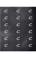 Monogram C School Composition Book Personalized Letter C Pattern 130 Pages