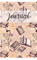 Journal: Books & Flowers: Journal/Notebook/Diary