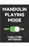 Mandolin Playing Mode Tablature Notebook