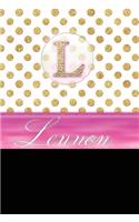 Lennon: Personalized Lined Journal Diary Notebook 150 Pages, 6 X 9 (15.24 X 22.86 CM), Durable Soft Cover