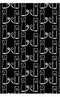 Journal Notebook For Cat Lovers Funny Tall Cats Pattern 2: 110 Page Lined and Numbered Journal With Index Pages In Portable 6 x 9 Size, Perfect For Writing, Taking Notes, List Making, Journaling and Doodling(17 Wordworthy Series Lined)