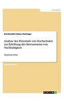 Analyse des Potentials von Hochschulen zur Erhöhung des Bewusstseins von Nachhaltigkeit
