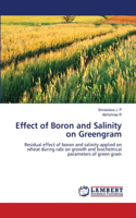 Effect of Boron and Salinity on Greengram