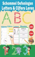 Schommel Oefeningen, Letters en Cijfers Leren Vanaf 4 Jaar: Mijn boek Activiteiten Thuis XXL +4 jaar. Leer lijnen, vormen, Woorden, cijfers en letters schrijven. voor de kleuterschool en de lagere school...