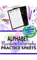 Modern Calligraphy Alphabet Practice Sheets: Calligraphy Lettering Workbook Teaching Cursive Handwriting Art