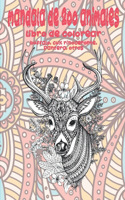 Mandala de 200 animales - Libro de colorear - Buffalo, cuy, rinoceronte, pantera, otros