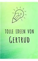 Tolle Ideen von Gertrud: Kariertes Notizbuch mit 5x5 Karomuster für deinen Vornamen