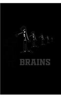 Brains, Zombie: Notebook Journal Diary 110 Lined pages