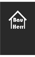 Bauherr: A5 Notizbuch Demi Raster / Karo / Kariert 120 Seiten für Bastler, Schrauber, Heimwerker und Handwerker. I Geschenkidee für Heimwerker
