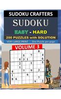 SUDOKU Easy - Hard - 200 PUZZLES WITH SOLUTION