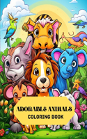 Adorable Animals Coloring Book